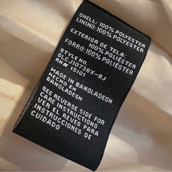 NWT Jones of New York Rain Coat Removable Hood water repellent Women XL Cream - Picture 9 of 12